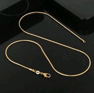 1mm Elegant 18K Gold Plated Necklace for Women 16"